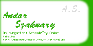 andor szakmary business card